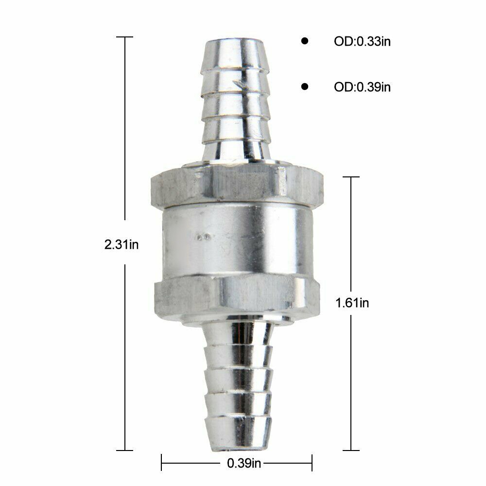 10mm Fuel check valve 3/8" Aluminium Fuel Line Petrol Diesel Accessories
