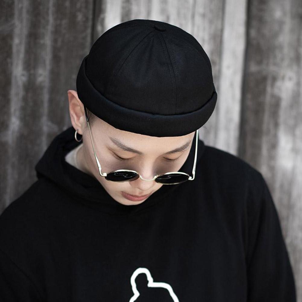 Men Women Retro Dome Melon Brimless Beanie Cap Skullcap Sailor Cotton Mechanic 6 Trendy Color Panels Docker Hat Casua Q2M8