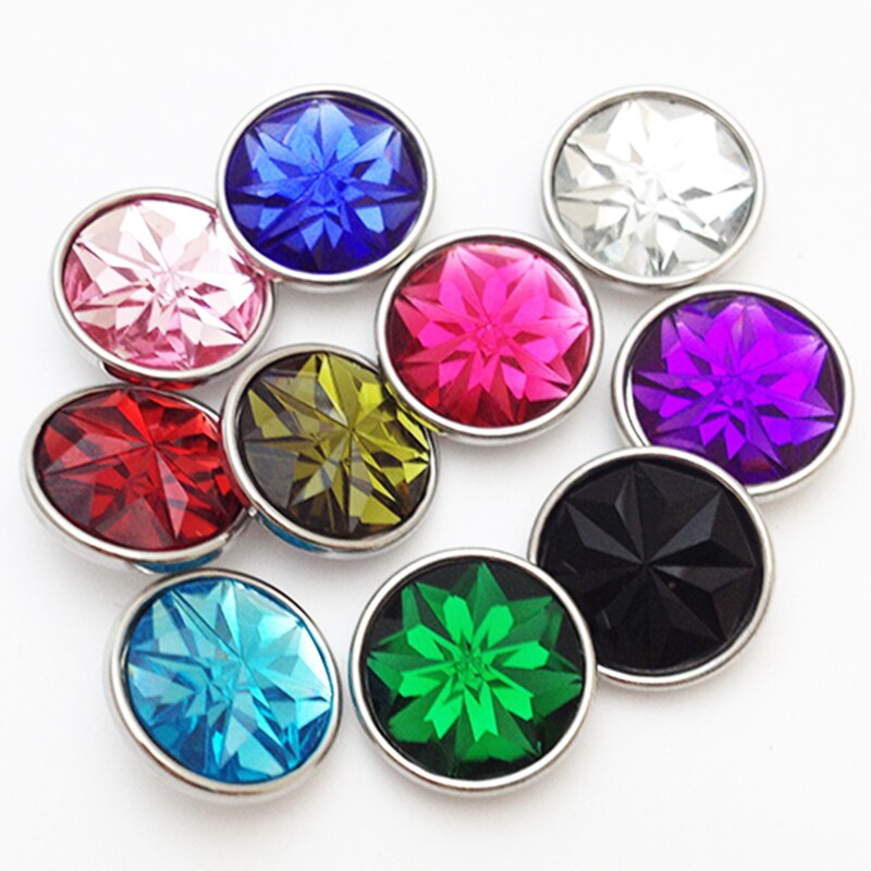 Botón a presión de resina de , 18mm, SZ1101, para joyería a presión: 10pcs