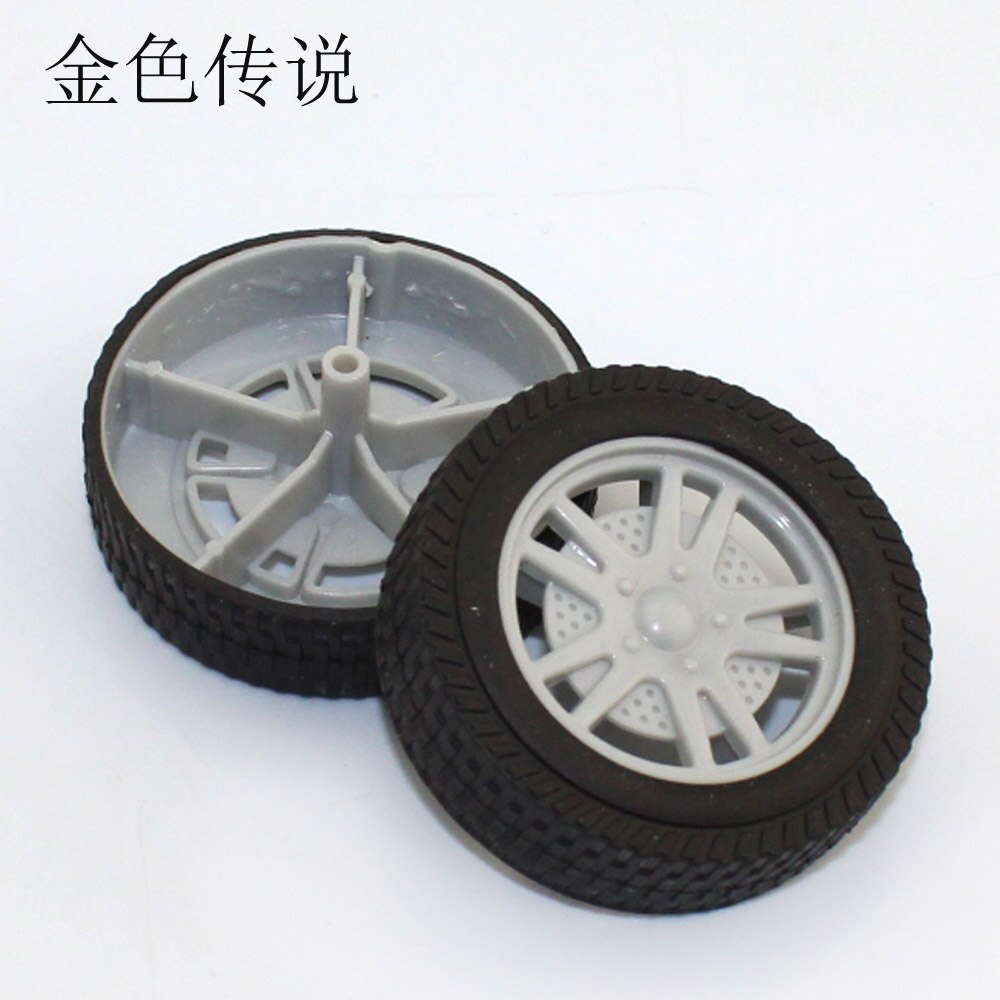 3*56mm rubber wheel DIY car model wheel trolley kit plastic wheel diy wheel