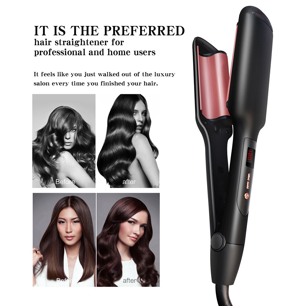Curling Iron Ceramic Hair Curler Electric Curling Tongs Hair Tools Big Wave Hair Waver Crimper Hair Crimping Iron