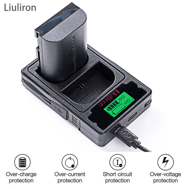 Lp -e6 lpe 6 lpe 6n kamera batteri 7.4v 2650 mah genopladelige li-ion batterier til canon eos 5d 6d 7d 60d 70d 80d mark ii mark iii
