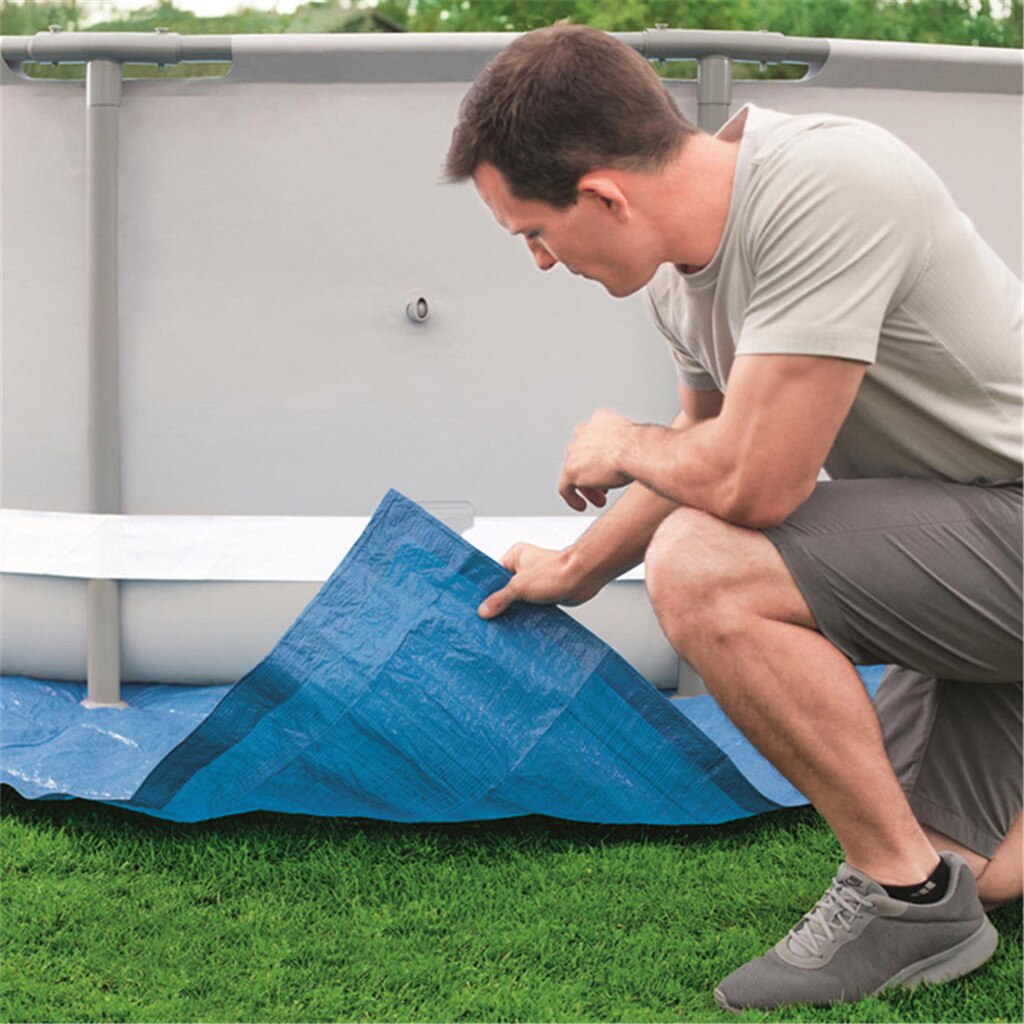 Tapete retangular para piscina, capa de tecido à prova de poeira para piso na piscina, piscina, áreas externas, almofada para cama