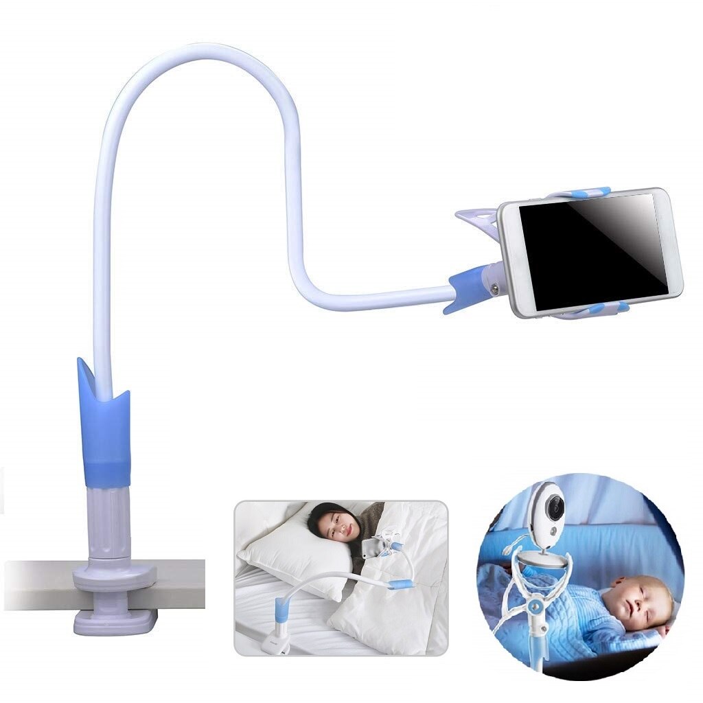 Soporte de teléfono Universal multifunción soporte de cama soporte perezoso brazo largo ajustable Monitor de bebé montaje en pared soporte de cámara estante