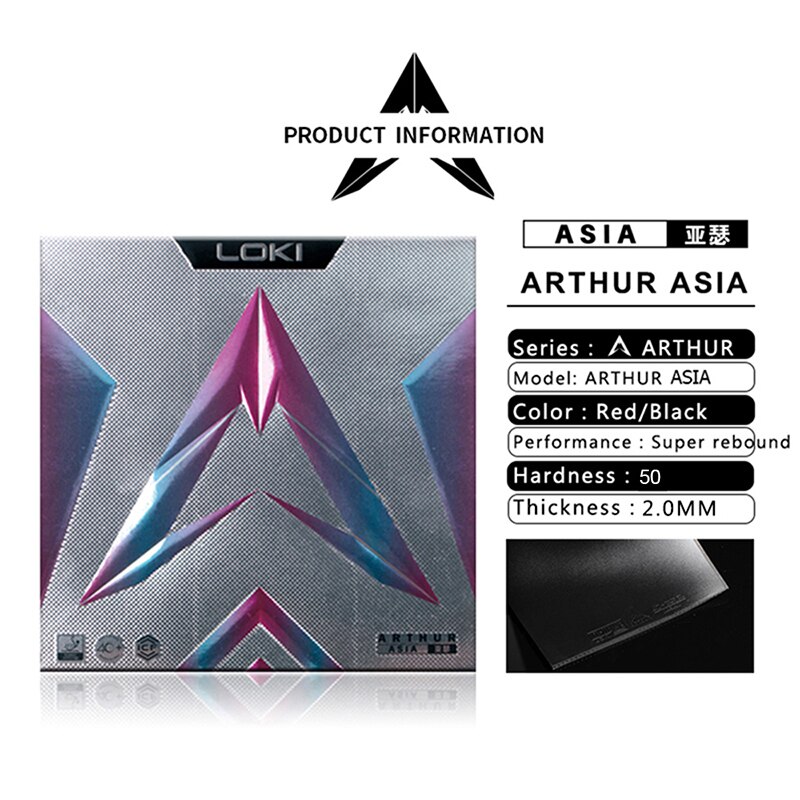 Loki arthur asia carbon svamp bordtennis gummi klæbrige spidser i ping pong gummi ittf godkendt speed attack