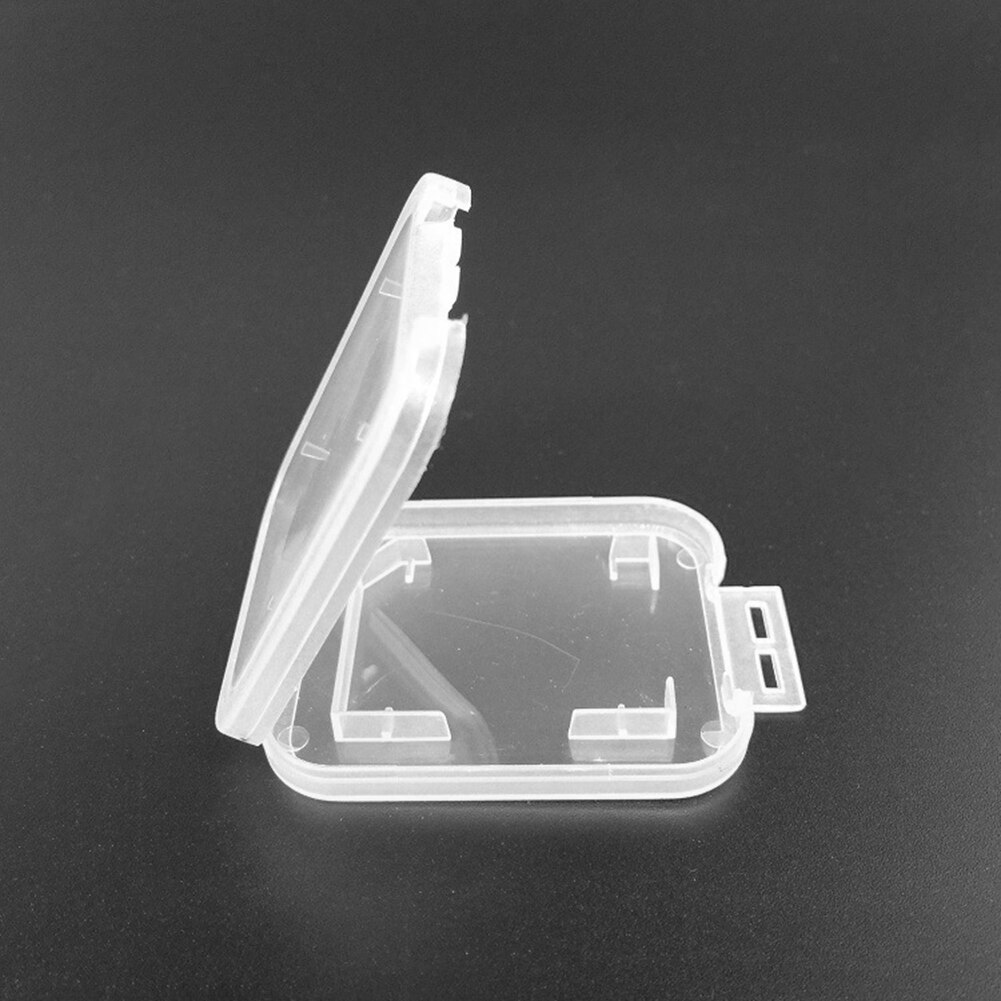 10Pcs Lightweight Clear Standard SD SDHC Memory Card Case Storage Holder Box