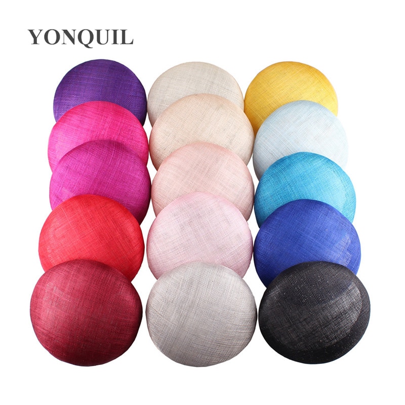 Sinamay-sombreros de 4 capas para mujer, Bases de tocado redondas de 15 CM, de , accesorios para el cabello para de boda