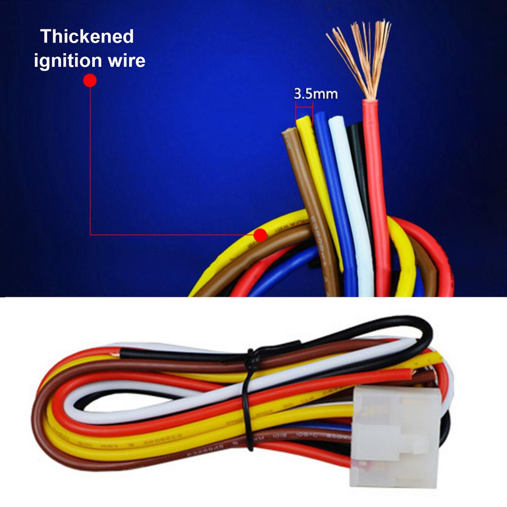 DC 12V Car Keyless Entry System Engine Start Alarm System Push One-button Start System Theft Protection Smart System