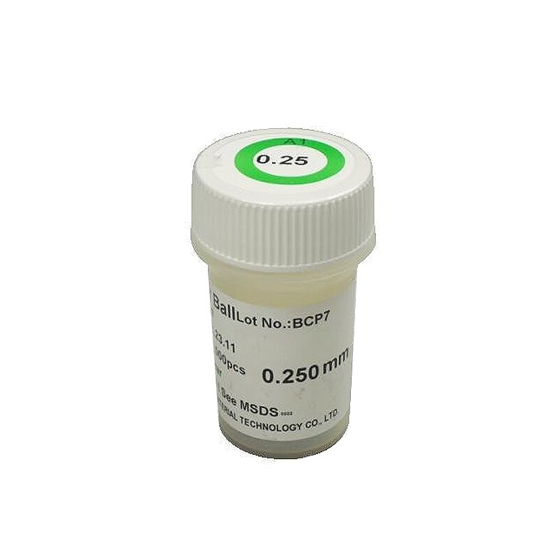 PMTC 250K BGA Solder Ball 0.2 0.25 0.3 0.35 0.4 0.45 0.5 0.55 0.6 0.65 0.76mm Leaded BGA Reballing Ball for IC Chip Rework: 0.25mm