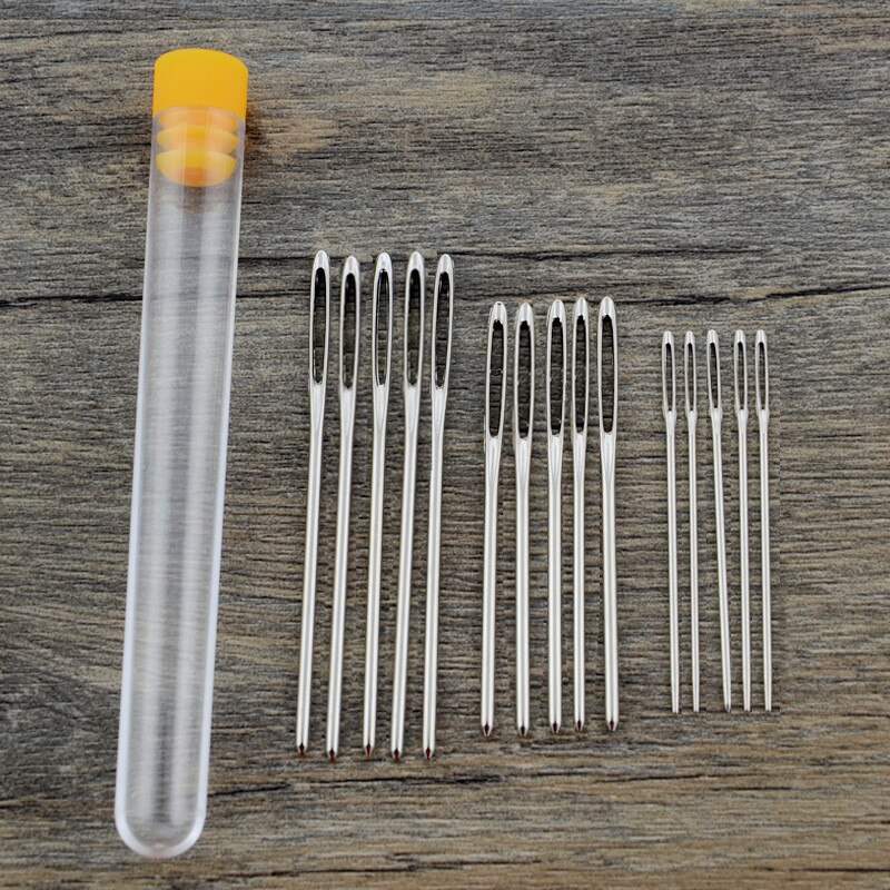 12/15/20PCS Cross Stitch Needles Craft Embroidery Tool Large Eye Sewing Needles Hand Sewing Needle Home DIY Sewing Tool
