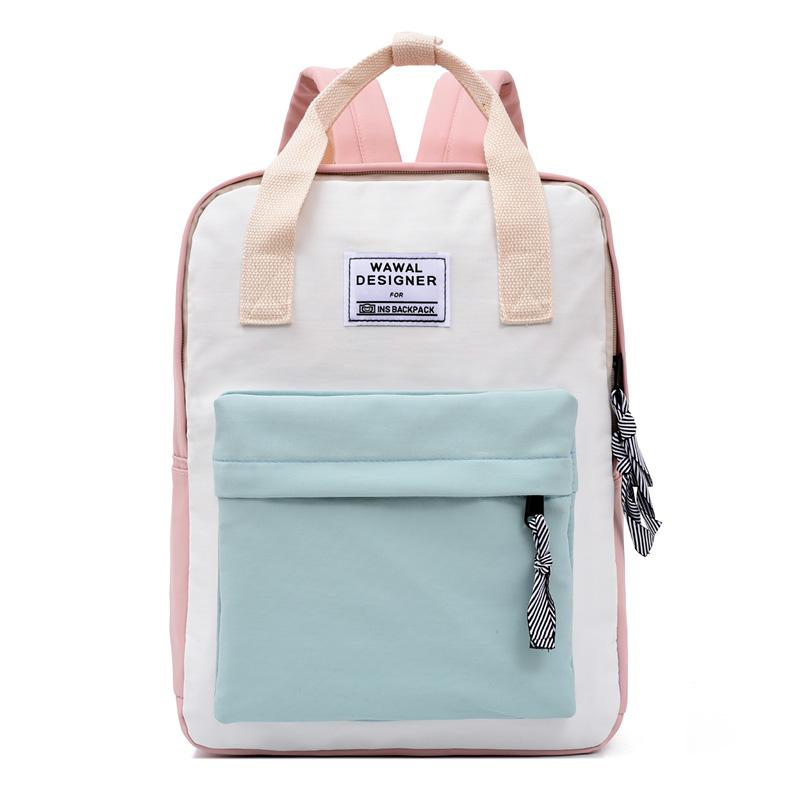 Casual Rugzak Canvas Mode Vrouwen Rugzakken Koreaanse Reizen Schoudertassen Student Primaire Schooltassen Voor Tienermeisjes: Pink