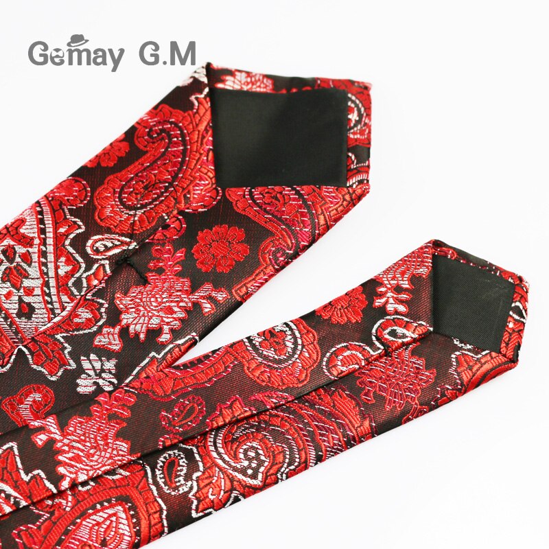 Modne męskie krawaty wąskie krawaty 6cm klasyczny wzór paisley krawat dla mężczyzn formalne formalne na wesele garnitur krawat żakardowe tkane krawaty