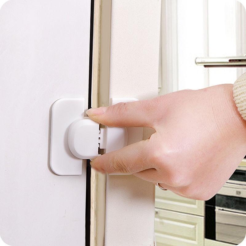 Child Safety Lock Cabinet Lock Refrigerator Freezer Door Lock Latch Catch Toddler Kids Child Cabinet Cupboard Locks Baby Safety