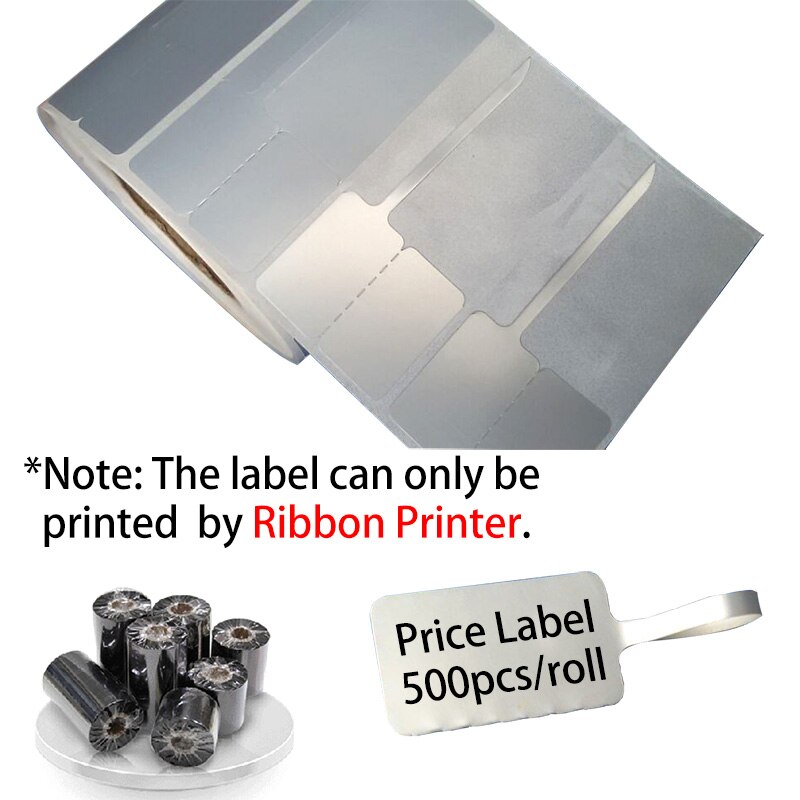 500 stk blank prisstørrelse smykker klistermærker mat sølvpapir hængemærker til øreringe ring halskæde armbånd 70*30/70*25mm