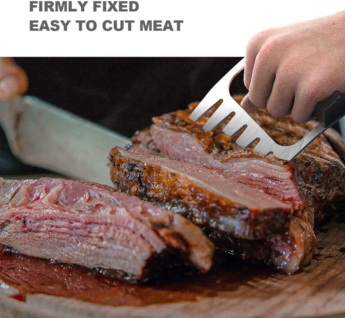 Meat Claws, Meat Claws Meat Shredder for BBQ, Stainless Steel Meat Forks, Meat Claws for Shredding, Pulling, Turkey, Chicken, Br