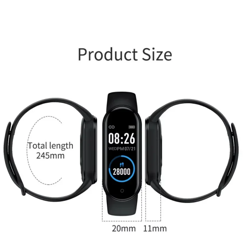 M5 Smartwatch digital Männer und Frauen Bluetooth Fitness Tracker Uhr Übung Herzfrequenz Blutdruck Android iOS