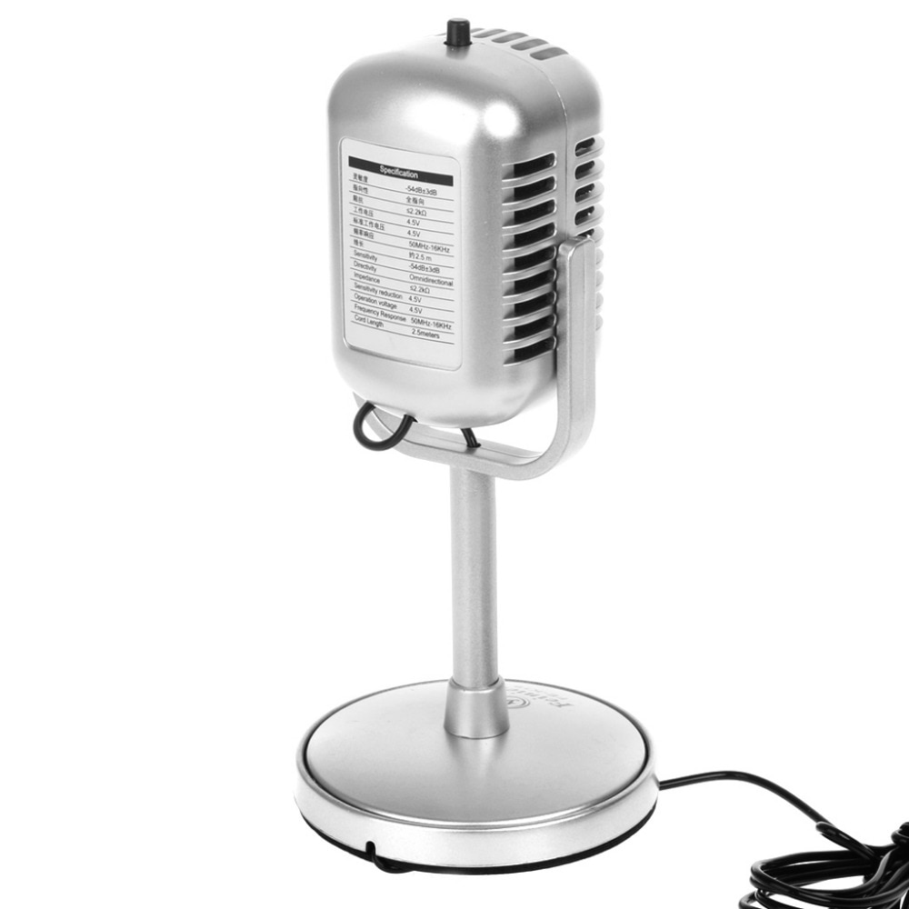 3.5MM Stereo Recording Desktop Computer Laptop Mini Microphone For Sing Chatting