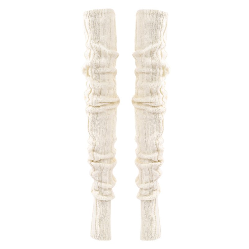 Chaussettes tricotées pour femmes, bas Tube sans bout de couleur unie pour adultes pour printemps automne hiver: 2