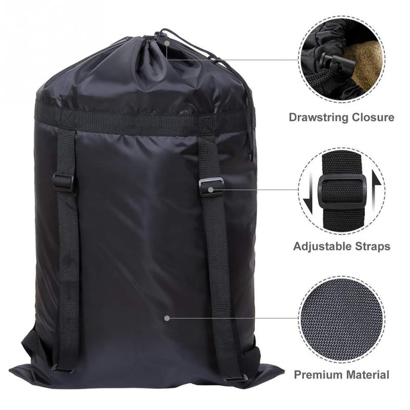 Polyester Waterproof Heavy Backpack Laundry Bag Camping Travel Large Clothes Storage Bag Household Dirty Clothes Bag