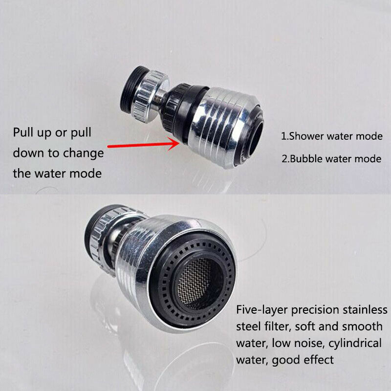 2Pcs Keuken Tap Hoofd 360 Graden Draaibaar Water Saving Schoon Filter Kraan Spuit Gefilterd Water