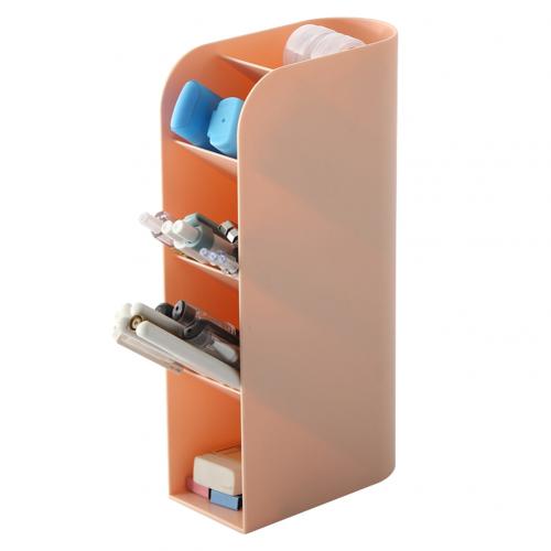 Vertical Storage Box Pencil Pen Holder Makeup Brushes Storage Box Sundries Organizer Box Cosmetics Organizer Stationery Holder: Pink