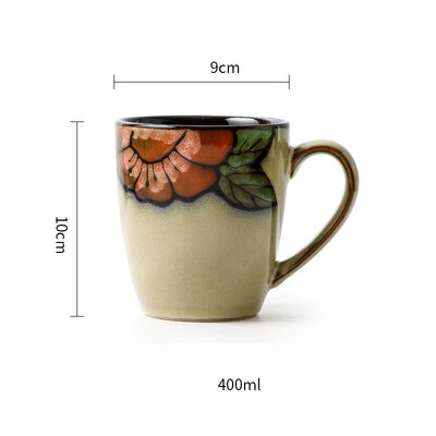 Household Dinnerware Porcelain Plate Bowl Combination Ceramic Tableware Set Western Steak Salad Noodles Plate DishSet Dinnerware: 400ml cup