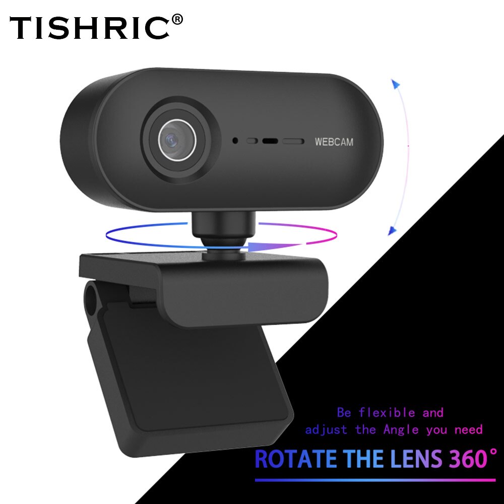 TISHRIC-minicámara C7 1080P, Webcam con micrófono, autoenfoque, para PC/ordenador, cámara Web USB, 30FPS