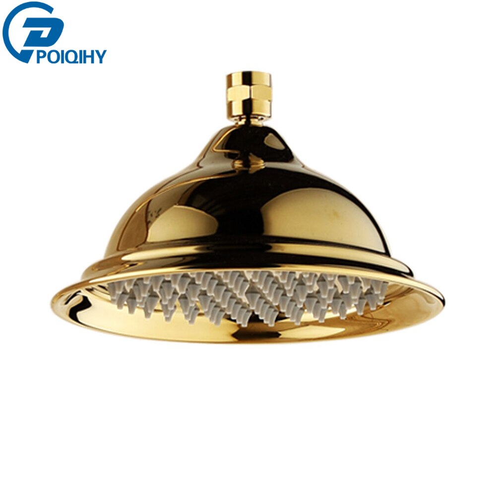 Poiqihy Messing Golden Regendouche Douchekraan Hoofd Badkamer Vervangen Regen Douchekop Antieke Messing Douchekop Accessoire: Golden Color B