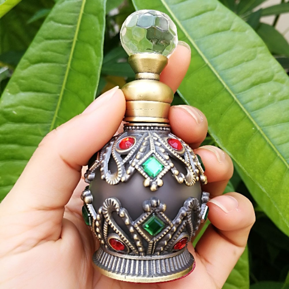15ml vintage stil dubai aromaterapi eterisk olja parfym lagring tom flaskbehållare