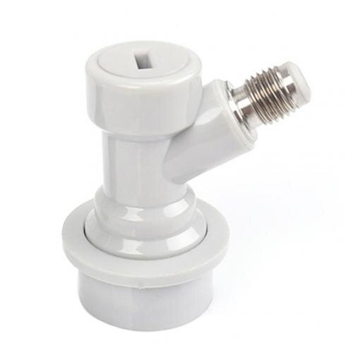 Homebrew Beer Keg Connector Dispenser Ball Lock Keg Disconnect Liquid / Gas Connectors for Ball Lock Keg: White Threaded Mouth