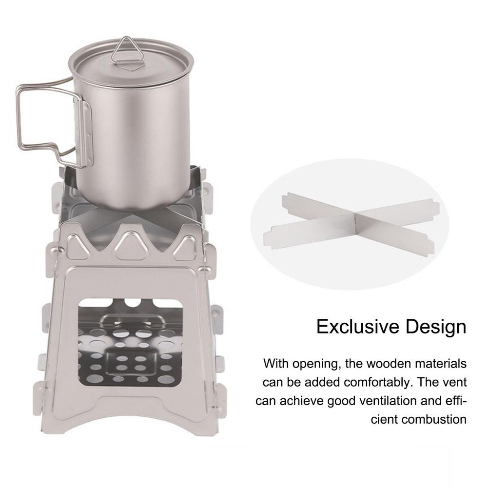 Camping Stove Portable Wood Burning Stove For Backpacking Camping Hiking Backpacking Outdoor Cooking Stove