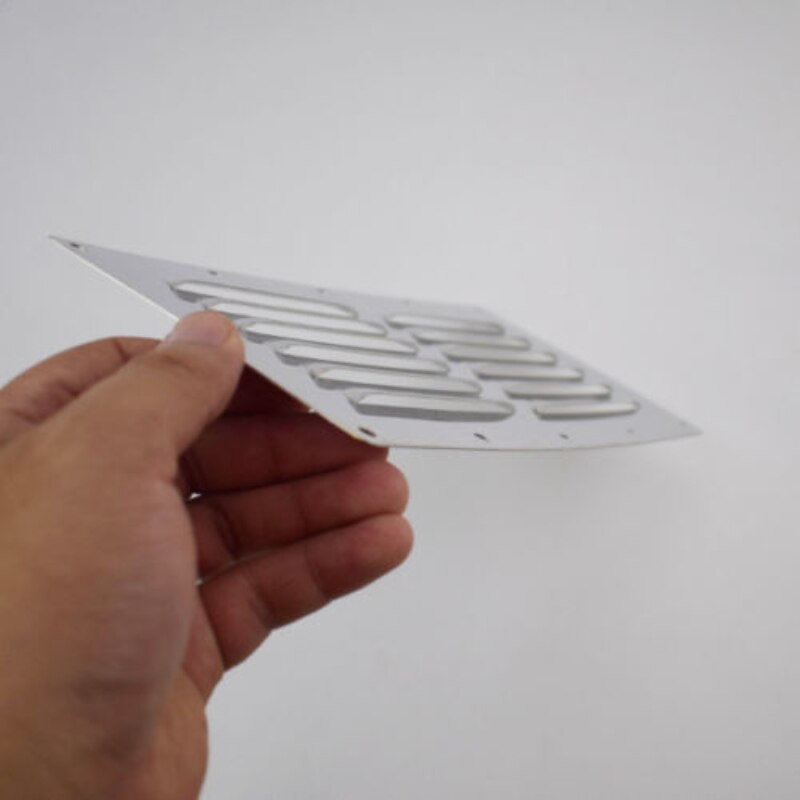 2PCS Trig Air Vent Louvred Grill Cover Ventilation Louvre Grille Stainless