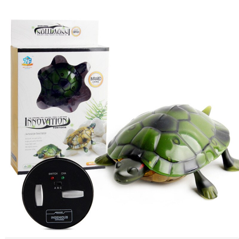 Télécommande infrarouge RC, jouet Animal, Kit pour enfants adultes, cafard intelligent, araignée, serpent, fourmi, farces, Radio, insecte pour garçons: tortoise Green