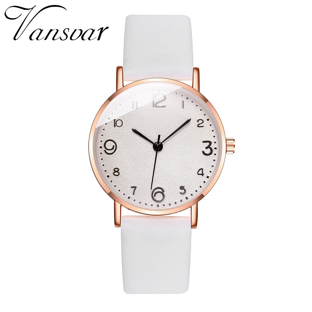 Luxe Vrouwen Polshorloge Casual Quartz Lederen Band Newv Band Jurk Horloge Dames Analoge Horloge Dames Horloge: A