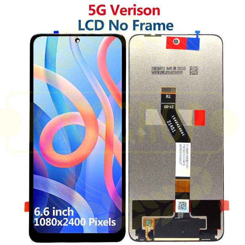 Pantalla LCD original de 6,5 pulgadas para móvil, digitalizador de Panel táctil para Xiaomi Redmi Note 11, 4G, con marco Note11: Black No Frame 5G