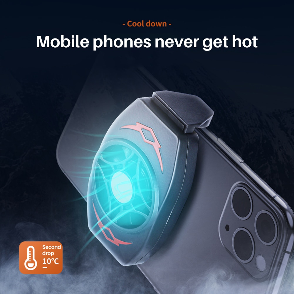 Portable Cooling Fan Game Mobile Phone Cooler USB Powered Cell Phone Radiator Snap-on Cooling Tool For IPhone For Samsung