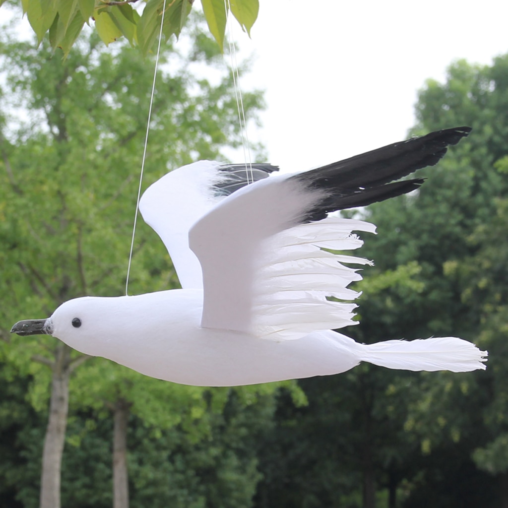 Naturtro skum flyvende måge fugle statue haven skulptur hjem ornament væghængende kunst