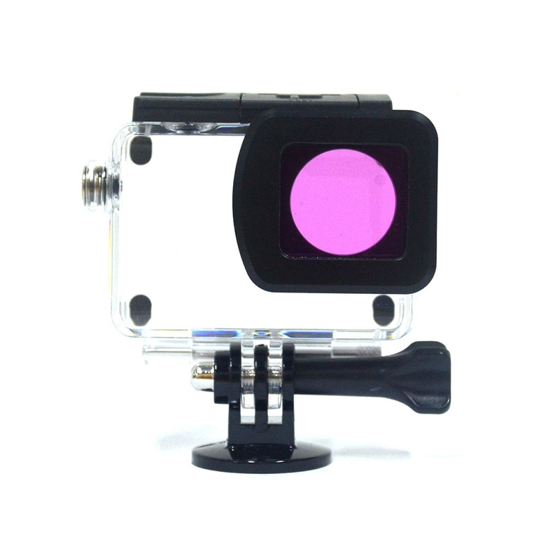 Boîtier étanche avec filtre de plongée, 3 pièces/lot, miroir UV rouge jaune violet pour SJCAM SJ8 AIR PRO PLUS