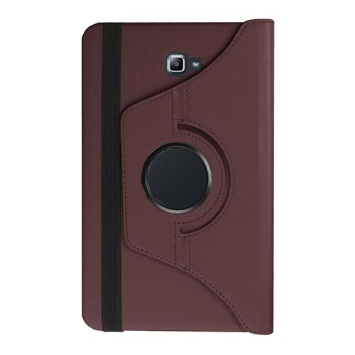 Tab a6 capa flip de couro pu, capa dobrável de 10.1 graus rotatória 360 para samsung galaxy tab a 6 10.1 capa de tablet t580 t585 10.1": Brown