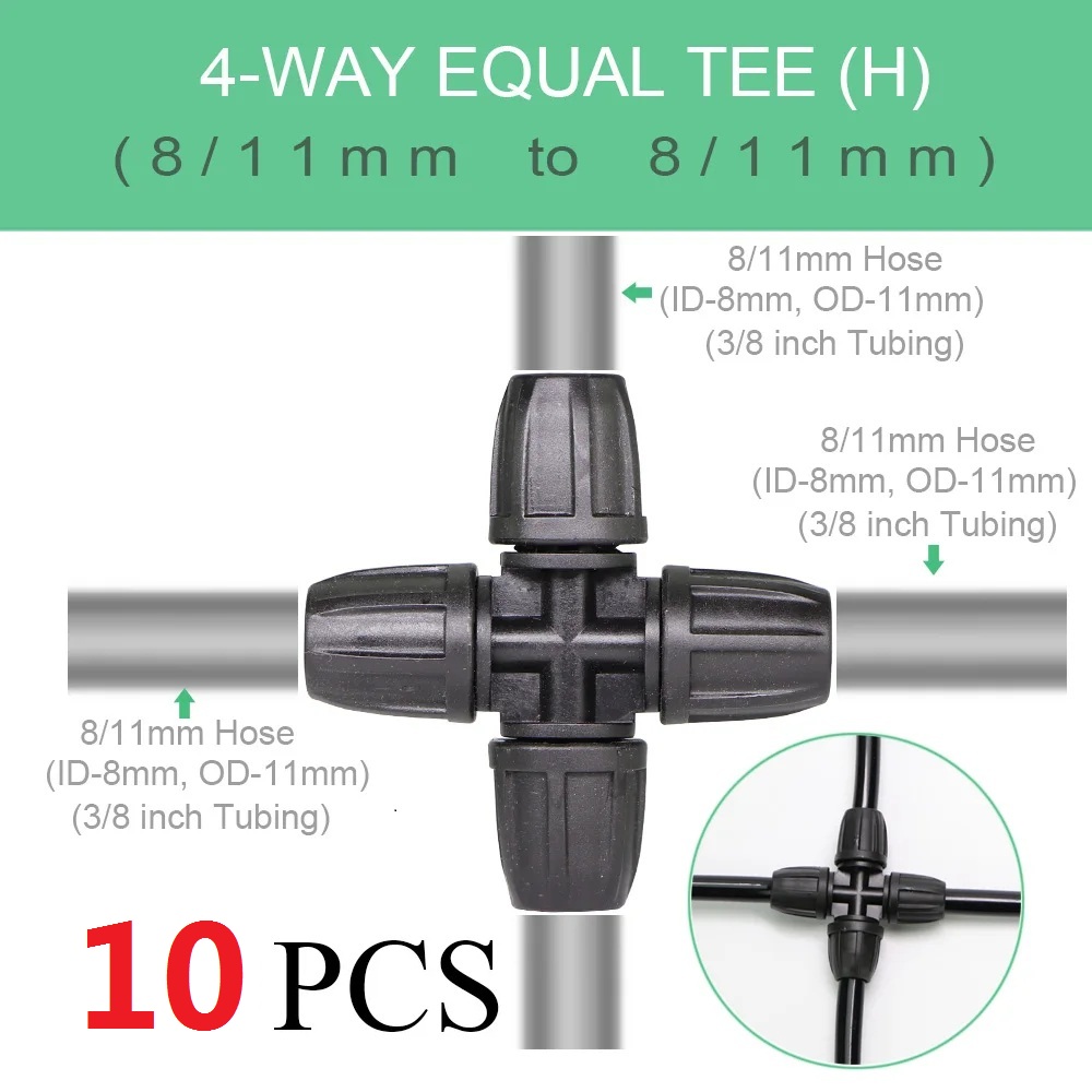 8/11 mm Wasserschlauchanschluss, Gartendusche, Schloss, Kupplungsadapter, 3/8 Zoll Bewässerungsverbindungen für Gartenschläuche: verrotten