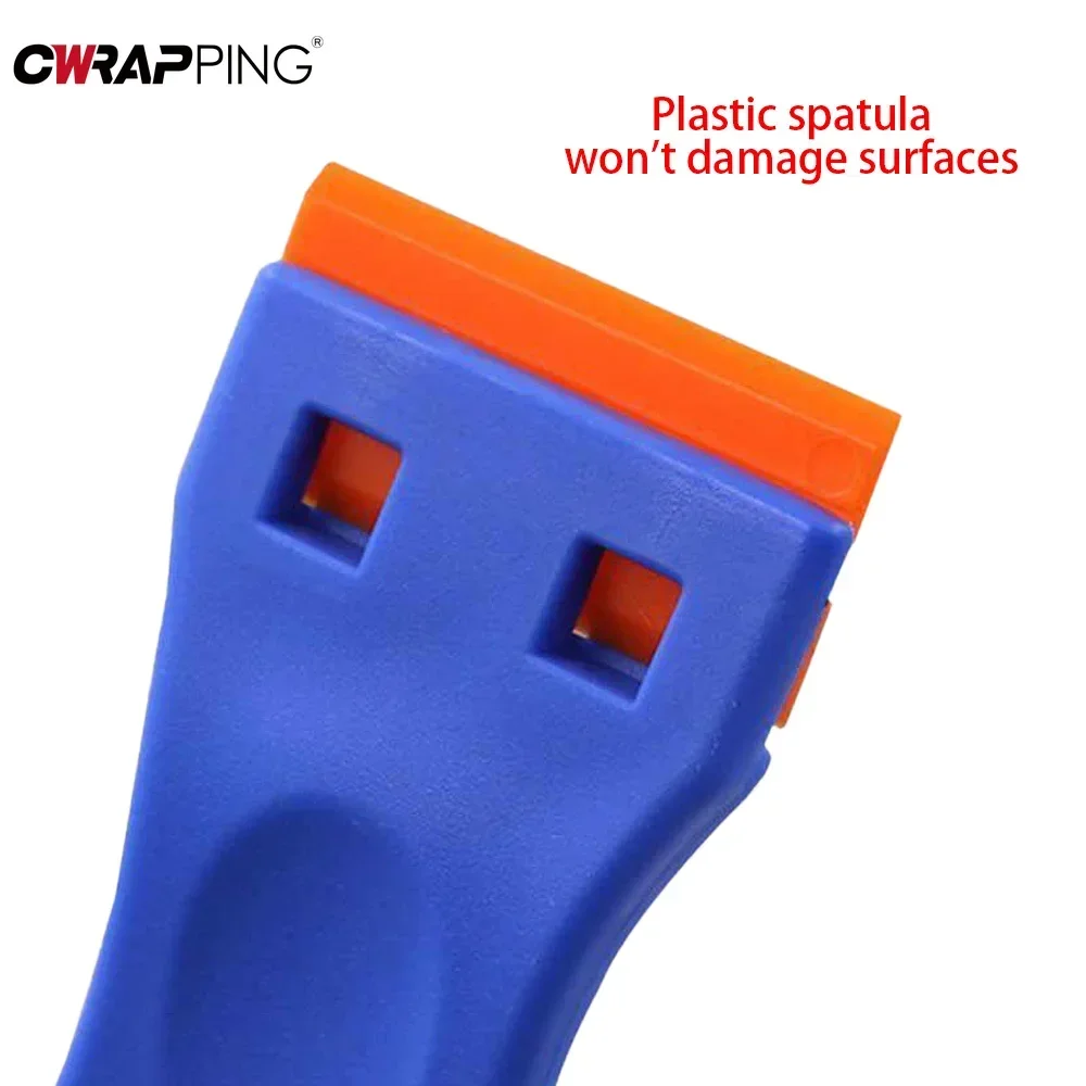 Plastic Razor Blade Scrapers Auto Glass with Blades Window Glue Remover Window Glass Clean Scraper Car Vinyl Wrap Tools Kit