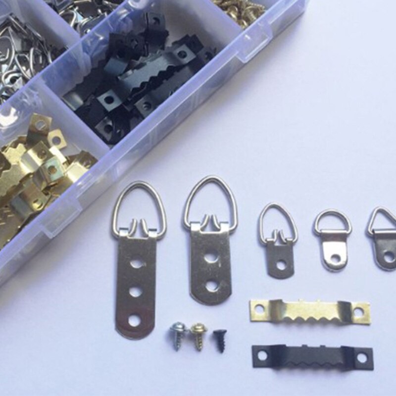 Picture Hangers, Picture Hanging Kit, 225Pcs Heavy Duty Frame Hooks Hardware with Nails for Wall Mounting