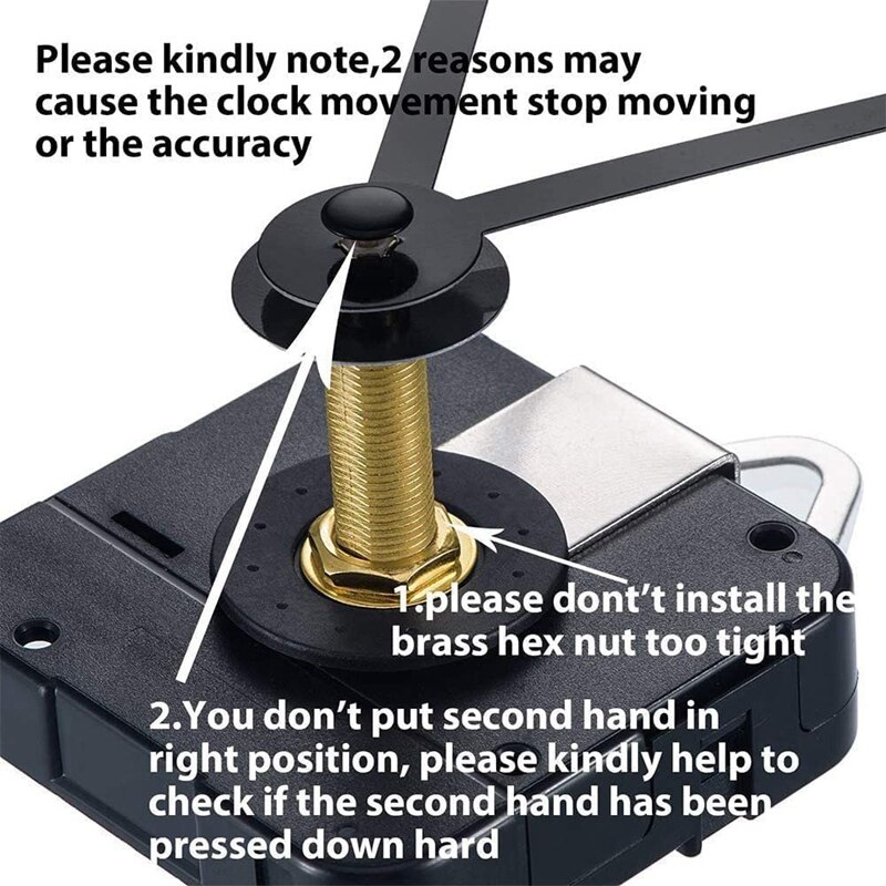 Silent Quartz Clock Movement, 4 Kinds of Shaft Clock Movement Long and Short Shaft Clock Mechanism, Wall Clock DIY