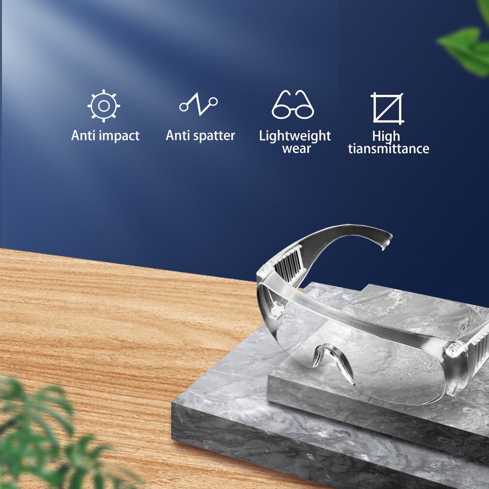 Safety Glasses Lab Eye Protection Protective Eyewear Clear Lens Workplace Safety Goggles Anti-dust Supplies