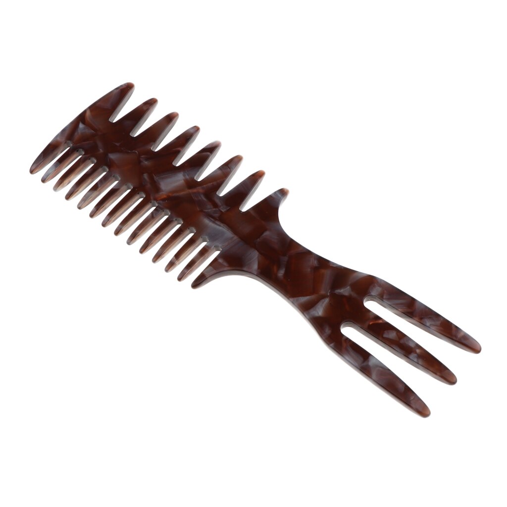 Pente largo do elevador da picareta do cabelo de detangling do dente, pente do estilo do cabeleireiro de 3 lados para levantar, alisar e cortar o cabelo e perucas: Gray