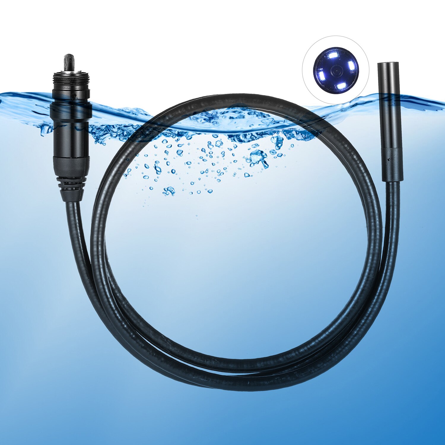 Handheld LCD Industrial Endoscope Borescope with 2.4-inch Screen 4 LED Lights Inspection Camera Handheld Display Unit