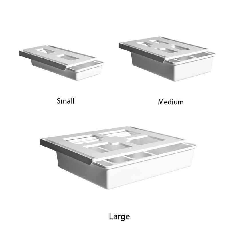 Verborgen Lade Desktop Storage Pen Dia Pull Out Organizer Lijm Opslag Stok Op Plank Set Voor Kantoor Kamer Keuken Badkamer