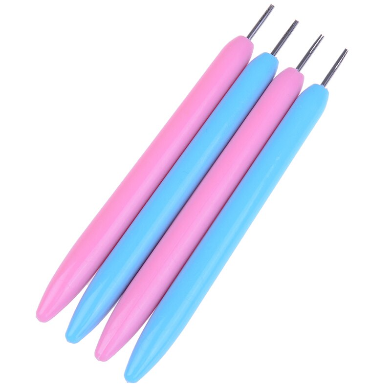 2 Stks/partij Paper Craft Tool Quilling Diy Diverse Kleur Papier Pen Origami Scrapbooking Ingelaste Papier Quilling Tool Blauw Roze