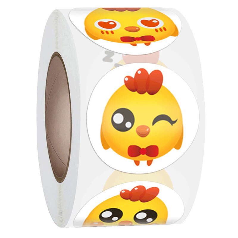 Cute Gilded Chicken Sticker Baking Self Adhesive Sealed Envelope Wedding Children Stationery Bag Sticker Decoration