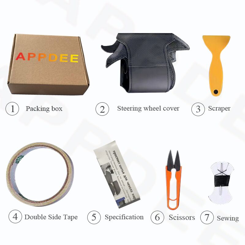 Håndsying av sortere kunstskinn rattdeksler til hyundai  ix35